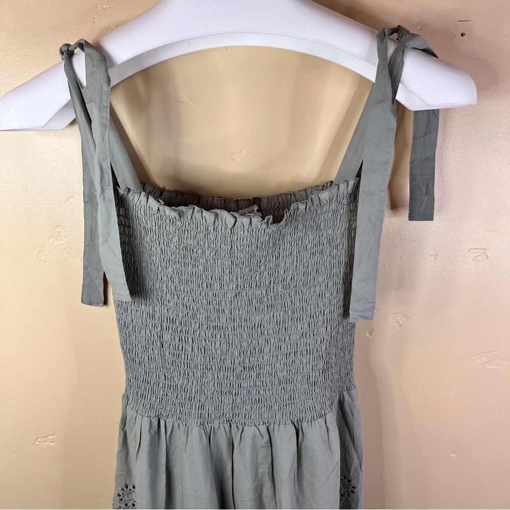 Zara Gray Maxi Dress with Eyelet Details - Picture 5 of 8